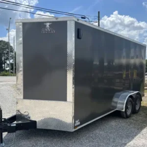 7x16 Enclosed Trailer front View - Anvil Cargo
