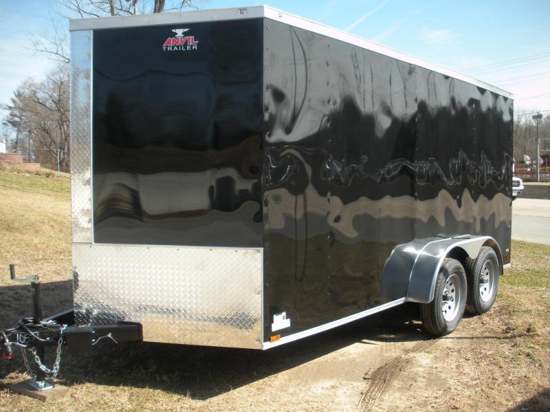 7x18 Enclosed Trailer front view - Anvil Cargo